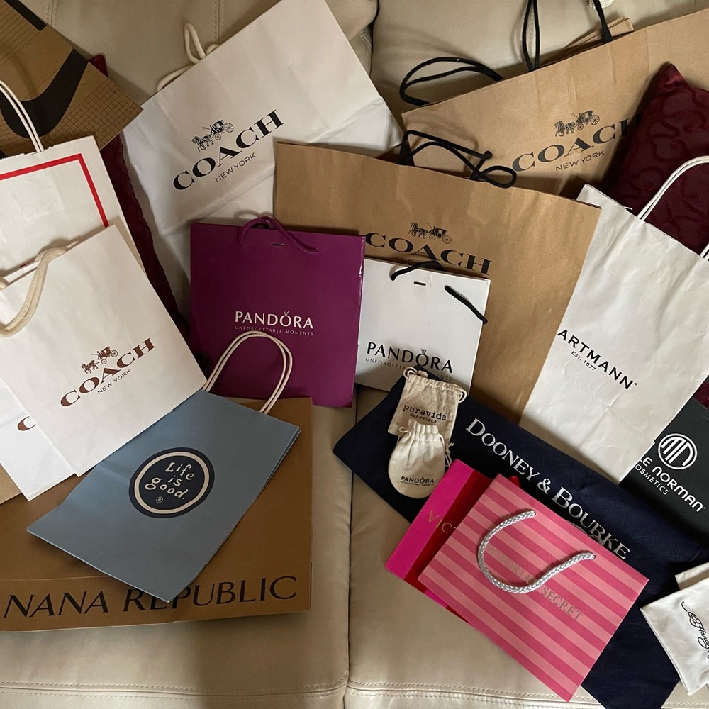 Asst Brand name Shopping Bags